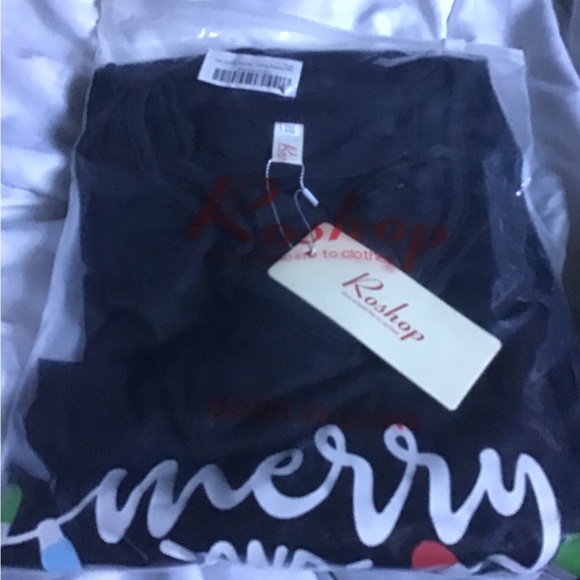 Roshop XXL Plus size black long sleeve top NWT - Picture 9 of 9